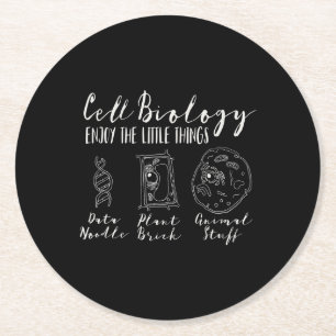 Dessous-de-verre Rond En Papier biologie cellulaire drôle de science -    nerdygee