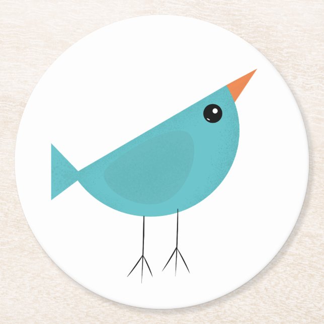 Dessous-de-verre Rond En Papier Birdy (Devant)