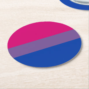 Dessous-de-verre Rond En Papier Bisexual pride
