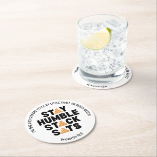 Dessous-de-verre Rond En Papier Bitcoin RESTER HUMBLE PILE SATS Crypto