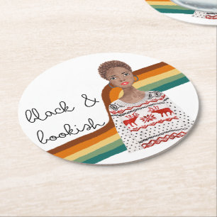 Dessous-de-verre Rond En Papier Black Book Lover Short Blonde cheveux