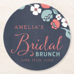 Dessous-de-verre Rond En Papier Bleu Chalkboard Floral Bridal Brunch rond<br><div class="desc">Impressionnez vos invités avec ce joli dessous de verre circulaire Bridal Brunch personnalisé avec de belles fleurs contre un arrière - plan de tableau noir bleuté, avec le mot "Bridal" dans la police script moderne. Il fera également de grands cadeaux de faveur pour votre fête. Consultez les articles Bridal Brunch...</div>