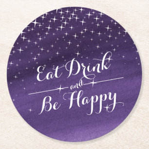 Dessous-de-verre Rond En Papier Boire à manger aquarelle étoile dessous de verre d