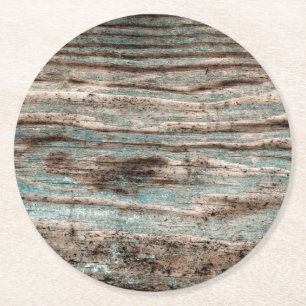 Dessous-de-verre Rond En Papier Bois bleu vintage