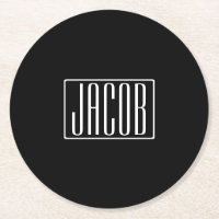 Bold & Modern Your name or Word | White On Black