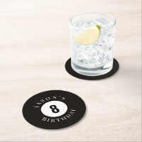 Boule de billard noire personnalisée pour annivers
