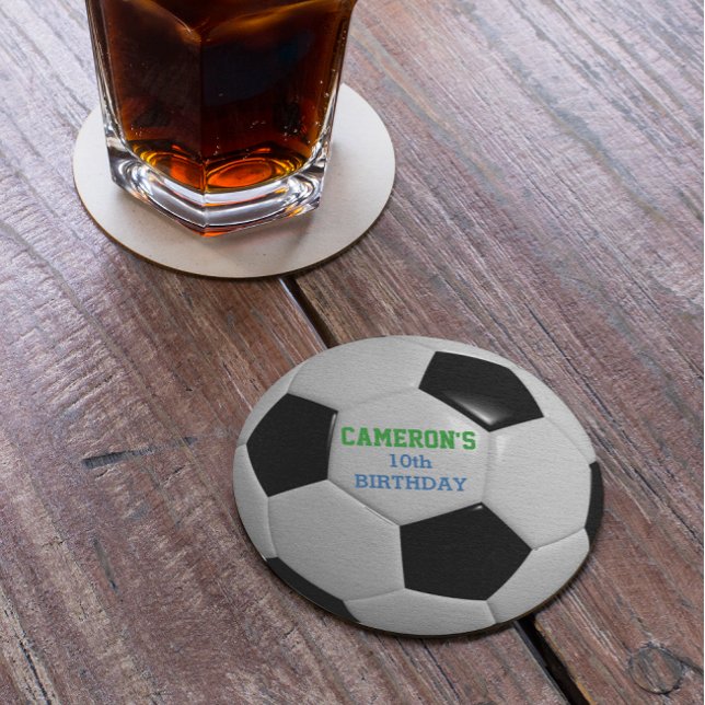Dessous-de-verre Rond En Papier Boule de football (Créateur téléchargé)