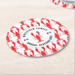 Dessous-de-verre Rond En Papier Boule de homard d'été pour la famille personnalisé<br><div class="desc">C'est de nouveau ici. L'événement annuel de fête d'été que vous prévoyez pour toute la famille de pendre, manger et boire. Commémorez cette année avec un design familial assorti pour rendre la photo parfaite et garder la mémoire vivante pendant des années. Ajoutez les détails de votre famille en cliquant sur...</div>