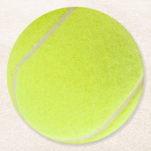 Dessous-de-verre Rond En Papier Boule de tennis personnalisable
