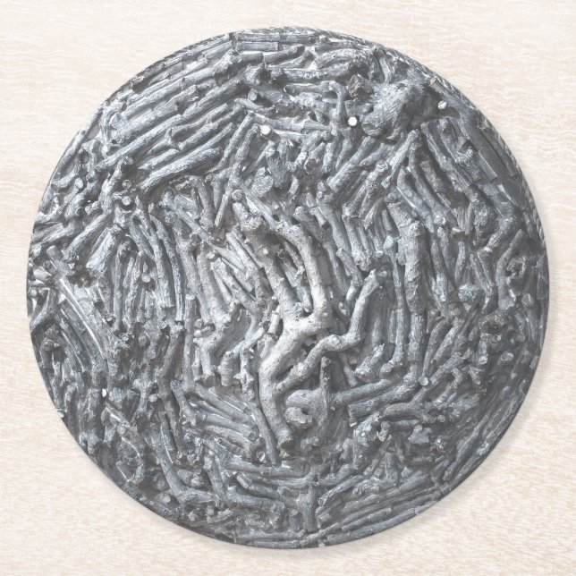 Dessous-de-verre Rond En Papier Bouts : Lune (Devant)