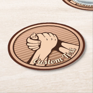Dessous-de-verre Rond En Papier Bronze