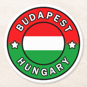 Dessous-de-verre Rond En Papier Budapest Hongrie