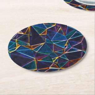 Dessous-de-verre Rond En Papier Bulles cassées