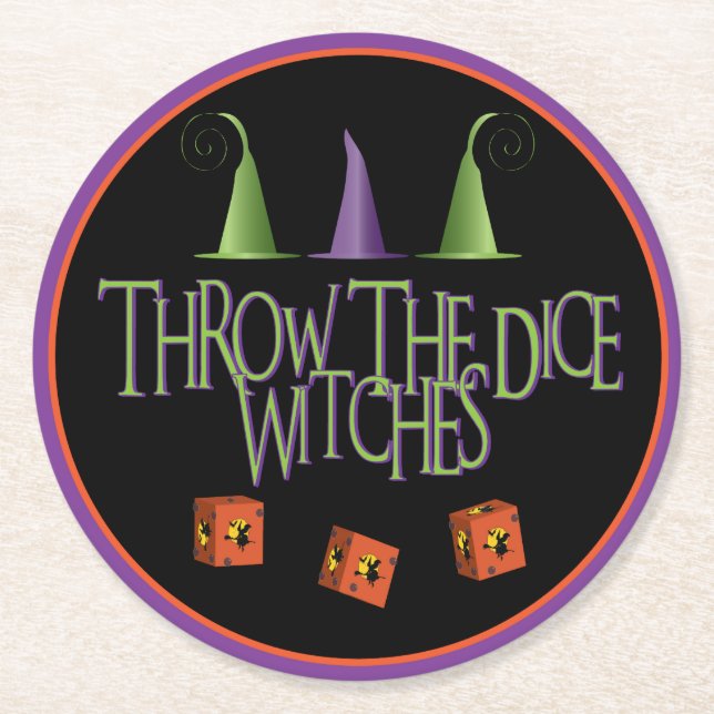 Dessous-de-verre Rond En Papier Bunco Lance Le Dice (Devant)