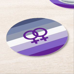 Dessous-de-verre Rond En Papier Butch Lesbian Love WLW Pride