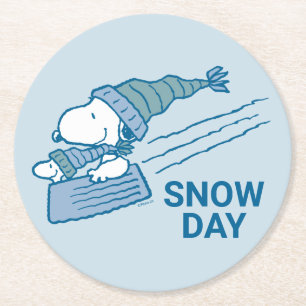 Dessous-de-verre Rond En Papier cacahuètes   Snoopy & Woodstock