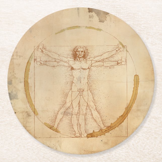 Dessous-de-verre Rond En Papier Café (Devant)
