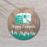 Dessous-de-verre Rond En Papier Camping Fun Happy Campers Forêt rustique<br><div class="desc">Camping Fun Happy Campers Rustic Forest Paper Dessous de verre.</div>