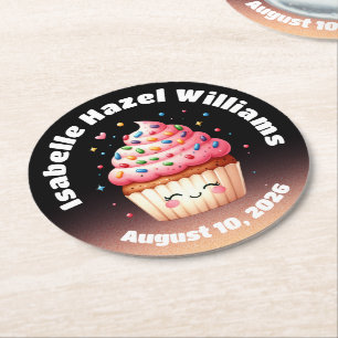Dessous-de-verre Rond En Papier Candy Cupcake Cute L'il arrose le Baby shower