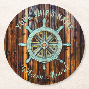 Dessous-de-verre Rond En Papier Capitaine Wheel