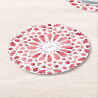 Carreaux Marocains Rouges Monogramme de Mariage