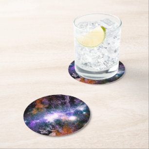 Dessous-de-verre Rond En Papier Centre galactique de la galaxie de la Voie lactée