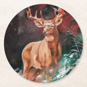 Dessous-de-verre Rond En Papier Cerf noble - Red Deer Coaster