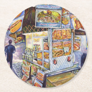 Dessous-de-verre Rond En Papier Charge de travail artistique extraordinaire