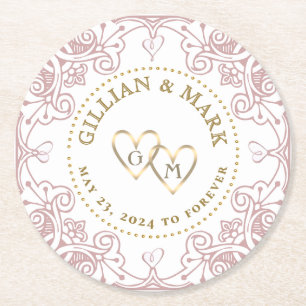 Dessous-de-verre Rond En Papier Choisissez votre couleur Mariage Dessous de verre