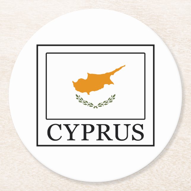 Dessous-de-verre Rond En Papier Chypre (Devant)