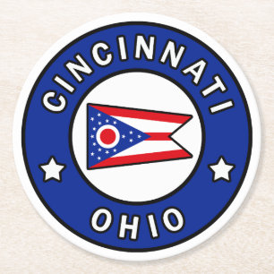 Dessous-de-verre Rond En Papier Cincinnati Ohio