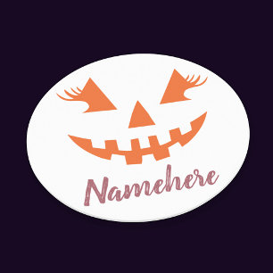 Dessous-de-verre Rond En Papier Citrouille personnalisée Jack O Lantern Halloween