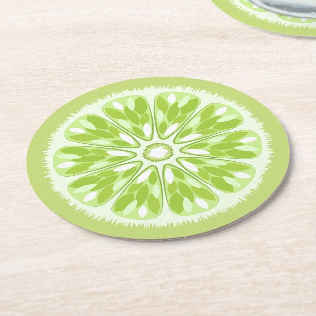 Dessous-de-verre Rond En Papier Citrus Slices (Incliné)