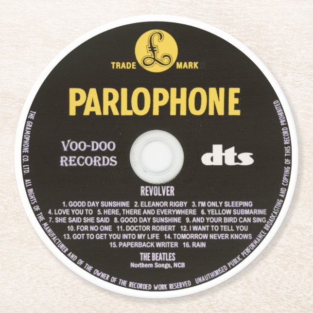 Dessous-de-verre Rond En Papier Coasters - Revolver (Devant)