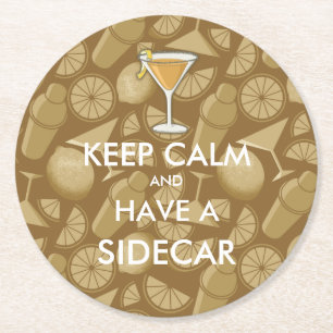 Dessous-de-verre Rond En Papier Cocktail Sidecar