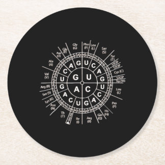 Dessous-de-verre Rond En Papier code génétique de la biologie fantastique humour d