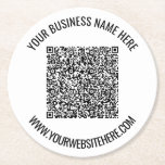 Dessous-de-verre Rond En Papier Code QR et texte personnalisé professionnel person<br><div class="desc">Code QR et texte personnalisé Professionnel Nom commercial personnalisé Site Web Promotionnel Fournitures / Cadeau - Ajouter votre code QR - Image ou logo / Nom - Entreprise / Site Web ou E-mail ou Téléphone - Coordonnées / Adresse - Redimensionner et déplacer ou supprimer / Ajouter des éléments - Image...</div>