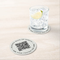 Code QR | Moderne minimaliste Simple Gris Scannabl