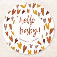 Coeurs modernes Baby shower neutre pour les femmes