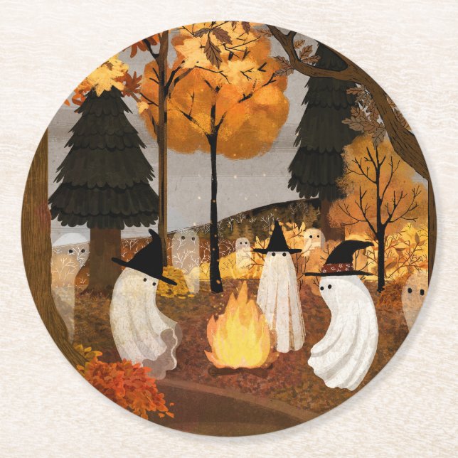 Dessous-de-verre Rond En Papier coincé (Devant)