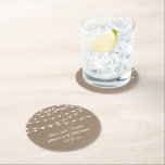 Dessous-de-verre Rond En Papier Collection de Mariages Rustic Burlap<br><div class="desc">Célébrez dans le style avec ces dessous de verre mariages rustiques et très tendance. Le design est facile à personnaliser avec votre propre libellé et votre famille et vos amis seront ravis de voir ces dessous de verre fabuleux. Les éléments correspondants se trouvent dans la collection.</div>