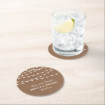 Dessous-de-verre Rond En Papier Collection de Mariages Rustic Kraft<br><div class="desc">Célébrez dans le style avec ces dessous de verre mariages rustiques et très tendance. Le design est facile à personnaliser avec votre propre libellé et votre famille et vos amis seront ravis de voir ces dessous de verre fabuleux. Les éléments correspondants se trouvent dans la collection.</div>