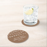 Dessous-de-verre Rond En Papier Collection de Mariages Rustic Kraft<br><div class="desc">Célébrez dans le style avec ces dessous de verre mariages rustiques et très tendance. Le design est facile à personnaliser avec votre propre libellé et votre famille et vos amis seront ravis de voir ces dessous de verre fabuleux. Les éléments correspondants se trouvent dans la collection.</div>