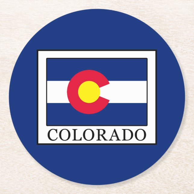 Dessous-de-verre Rond En Papier Colorado (Devant)