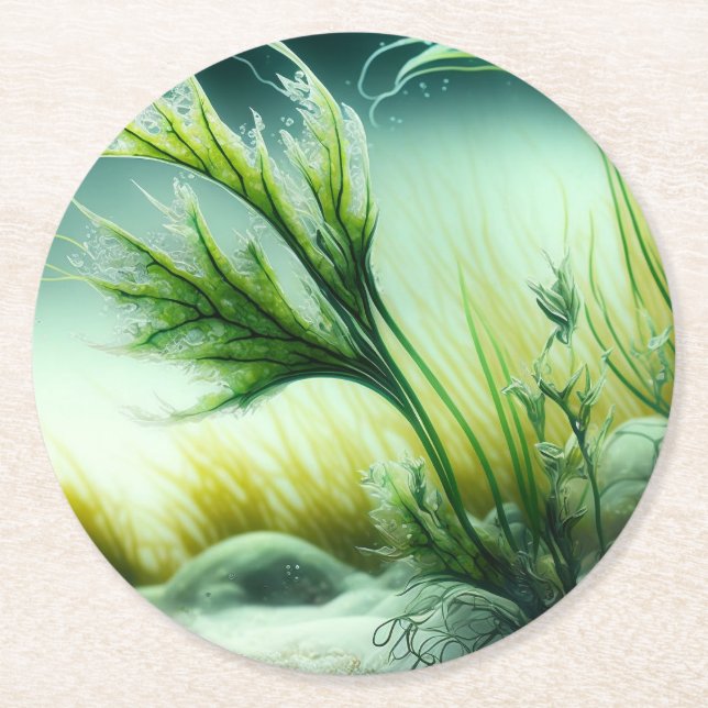 Dessous-de-verre Rond En Papier Commune d'Underwater (Devant)