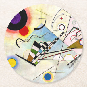 Dessous-de-verre Rond En Papier Composition 8 de Kandinsky