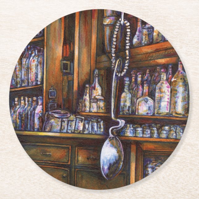 Dessous-de-verre Rond En Papier Compris implicitement (Devant)