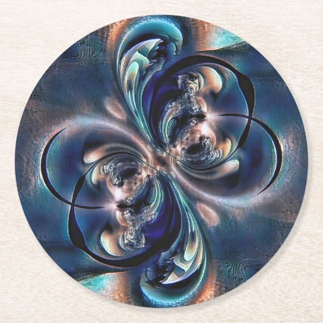 Dessous-de-verre Rond En Papier Conception (Devant)
