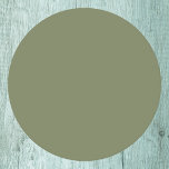 Dessous-de-verre Rond En Papier Couleur solide verte Sage<br><div class="desc">Sage Vert Couleur Solide. Un vert sage moderne et raffiné qui respire l'élégance naturelle. Cette couleur saisit l'essence d'un sol forestier ombragé. Parfait pour ceux qui recherchent une ambiance calme et terreuse. Cette teinte sophistiquée se fond harmonieusement dans l'esthétique moderne et classique. Appréciez la beauté sobre de cette ombre sereine....</div>