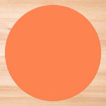 Dessous-de-verre Rond En Papier Couleur vive orange brûlée<br><div class="desc">Couleur vive orange brûlée</div>